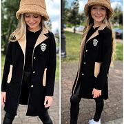 College flauš kabát black/beige