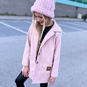 Flaušový kabát pink