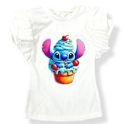 Lilo & Stitch blůzka s řasením CUPCAKE white