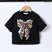 Animal bow crop triko černé