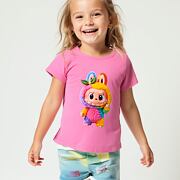 Labubu rainbow monster triko pink