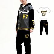 Baseball 3-dílný set grey/black