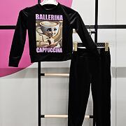 Ballerina Cappuccina soft velur souprava černá