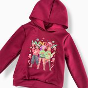 Huntrix zateplená mikina XMAS bordo