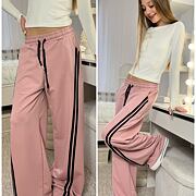 Fashion lounge volné tepláky růžové