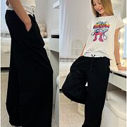 Lounge volné tepláky black/white