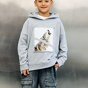 Mash Mnie hoodie mikina WOLF šedá