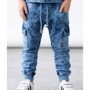 Despacito cargo tepláky acid wash blue