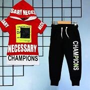Champions hoodie triko + tepláky RED
