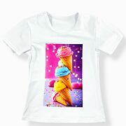 Ice cream triko bílé