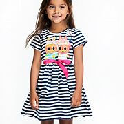 Labubu summer dress white/blue