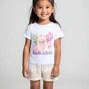 Labubu monsters tunika bílá