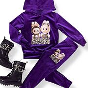 Labubu soft velur souprava purple