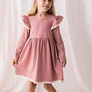 Romantic boho šaty Lily Grey old pink