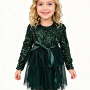 PREMIUM slavnostní šaty s tylem a flitry SMARAGD