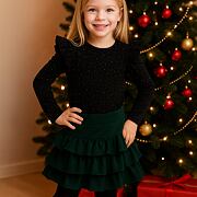 Luxury SHINE blůzka s řasením černá