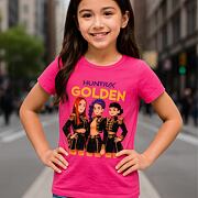 Demon Hunters triko GOLDEN růžové