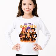 Demon Hunters longsleeve triko GOLDEN bílé