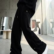 Široké relax tepláky černé