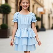 Letní hispánské šaty baby blue