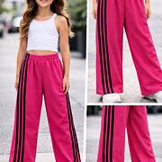 Sporty tepláky s pruhy AMARANT