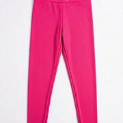 Stretch žebrované legíny malinové