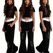 Černé butterfly tepláky