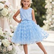 Luxusní šaty BUTTERFLY baby blue