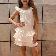 Frill bavlněné šaty La Loca white