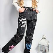 Exclusiv fashion jeans Born to be free černé