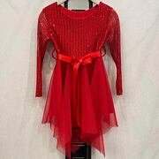 Premium flitr šaty s tylem červené