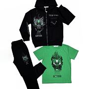 WOLF trojkomplet black/green