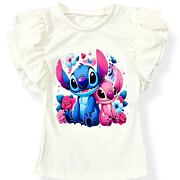 Lilo & Stitch blůzka s řasením bílá