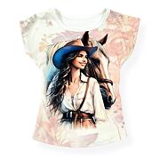 Žebrované triko horse girl