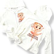 Ballerina Cappuccina mikina zip off white