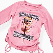 Ballerina Cappuccina blůzka na stahování růžová