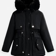 Zimní parka s kožíškem BLACK
