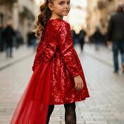 Maxi BOW flitr šaty červené