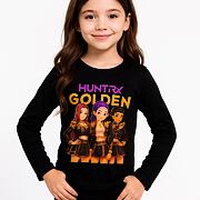 Demon Hunters longsleeve triko GOLDEN černé