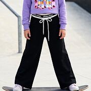 Široké relax kalhoty MIA černé