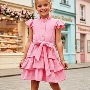 Mušelínové šaty pink