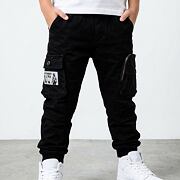 Cargo kalhoty s páskem antracit