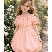 Sweetie šaty s balonovou sukní lososové