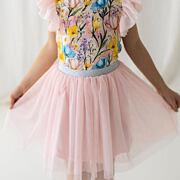 Peach tylová tutu sukně Lily Grey