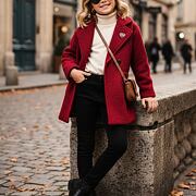 Alpaka kabátek MIU burgundy