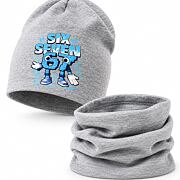 Six Seven čepice + nákrčník šedá