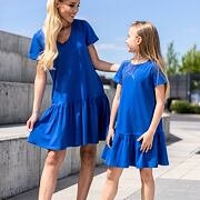 Letní šaty Mini me royal blue