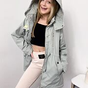 Olive dívčí parka