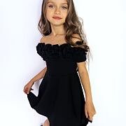 Maxi točivé šaty frill černé