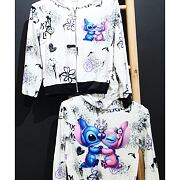 Lilo & Stitch velur mikina KISS white
